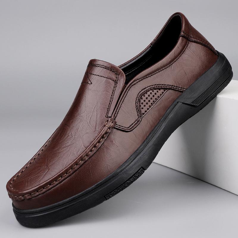 Fashion Genuine Leather Men Casual Shoes Summer Slip on Loafers Hot Sale Driving Shoes Business Flats Handmade Moccasins Driving Shoes