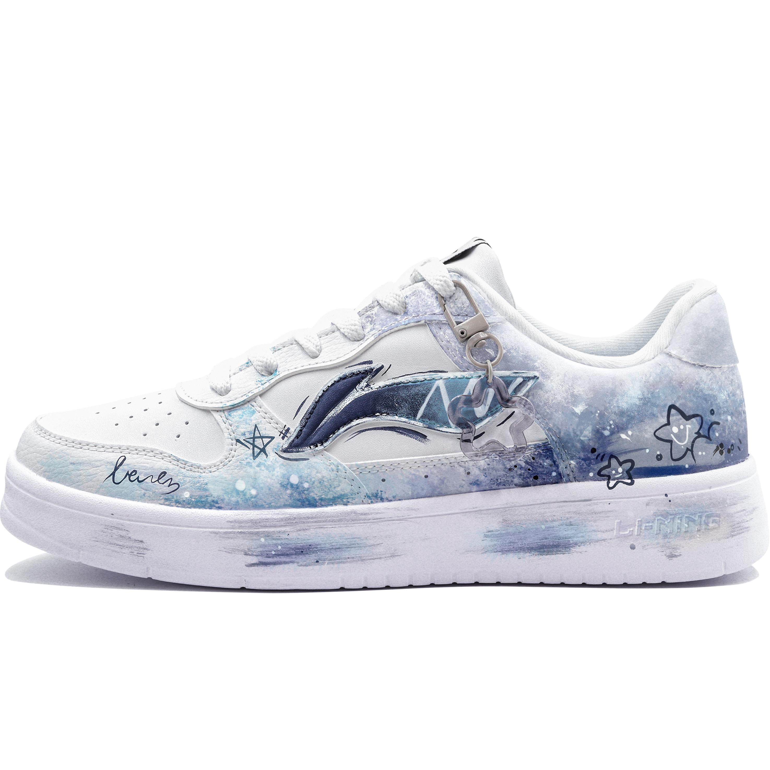 

Li Ning Синтетическая кожа Нескользящая Амортизация Нескользящая Амортизация Низкие Скейтбордические кроссовки Мужские Серый Синий AGCS419-1(Команда204-) 43