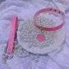 Adjustable Kitten Lolita Necklace with Clavicle Bell and Garter Leash - Japanese Chain and Lace Design Erotic Jewelry