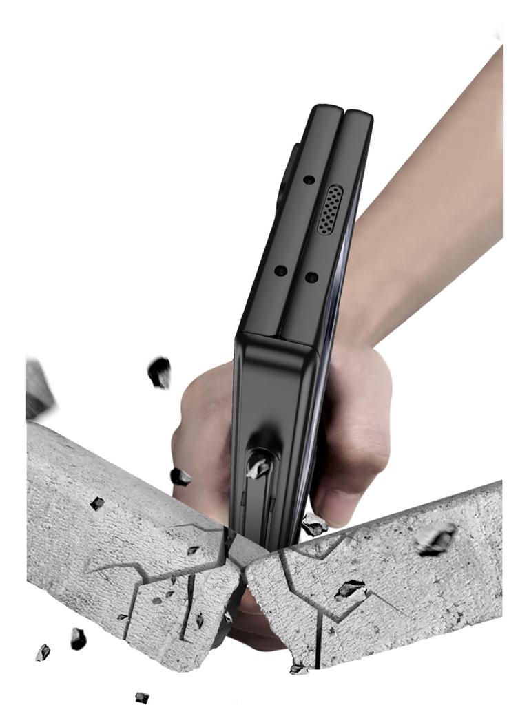 Samsung Fold6 Pen Slot Case: Cross-Border Folding, Magnetic Flip, Hinge Protection.