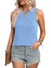 Women's Vest Keyhole Collar Sleeveless Summer Business Casual Basic Top