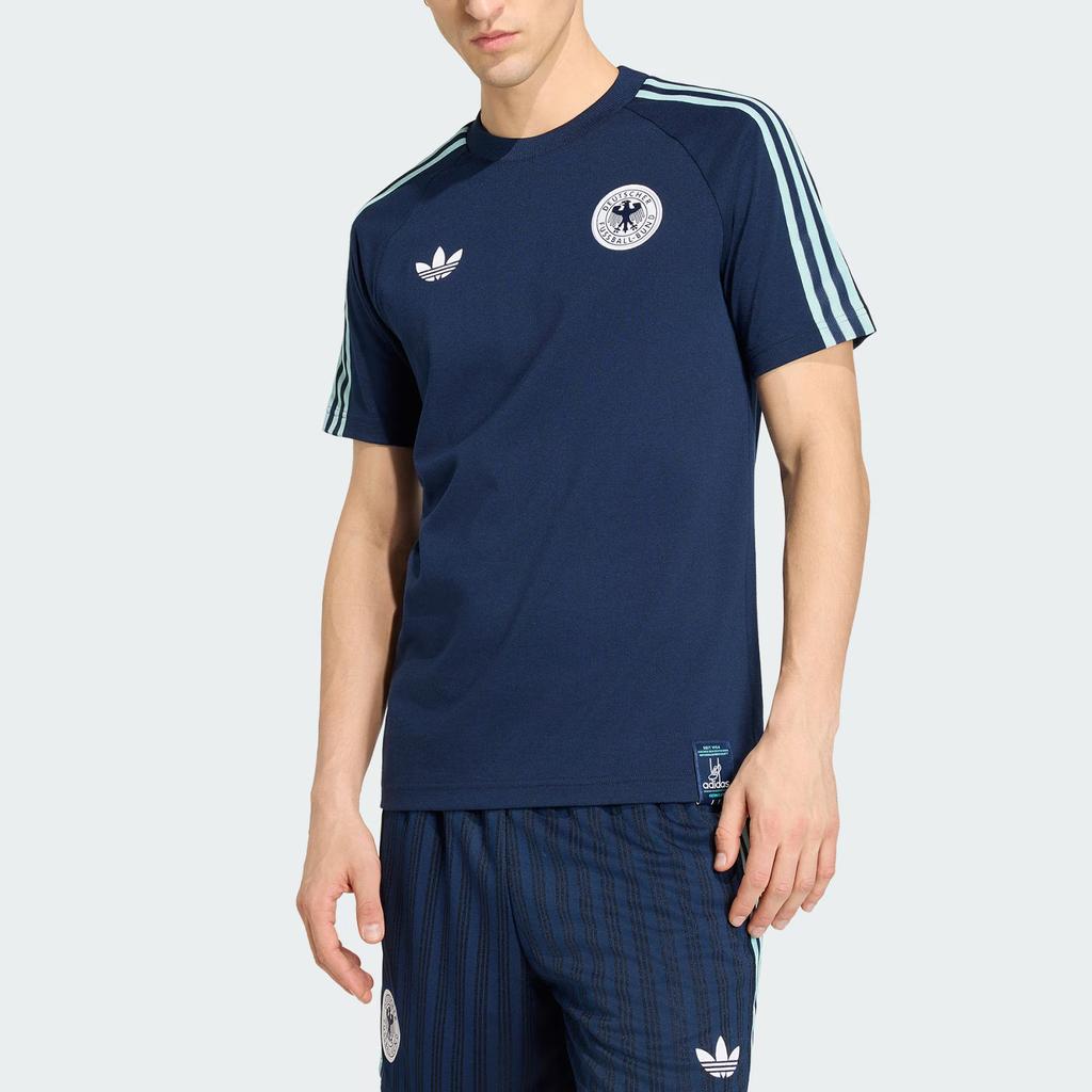 Adidas Originals T Shirts Men's College Navy Crew Neck Moderate JZ9342