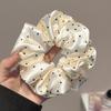 New Korean Polka Dot Scrunchies Large Hair Bands for Women Elegant Fashion Hair Ties Perfect for Bun Ponytail Trendy Hair Accessories for Daily Use