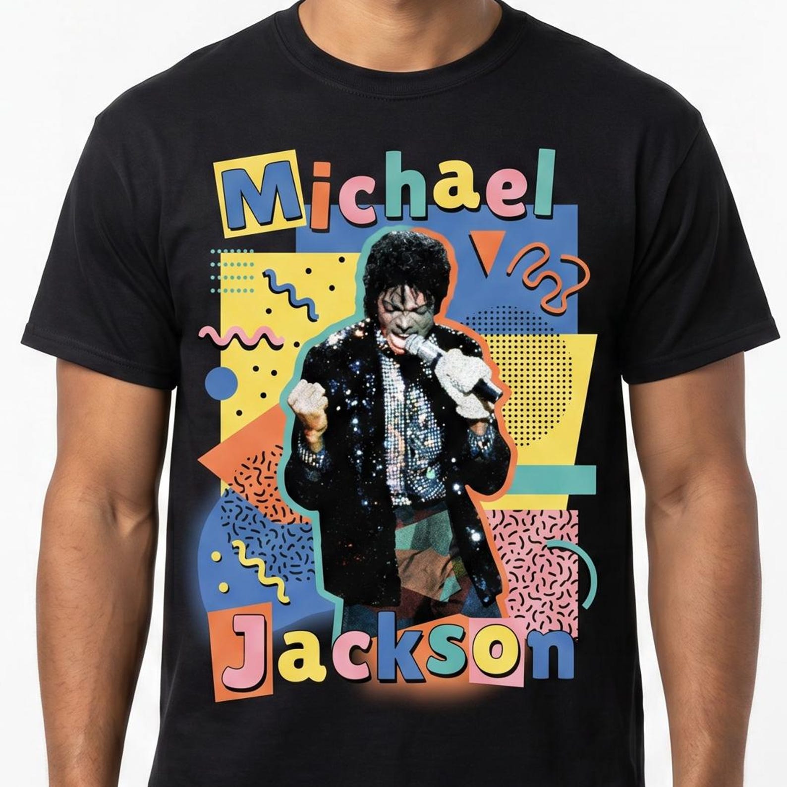 Michael Jackson Retro Tee | 80s 90s Pop Art Unisex T-Shirt XL
