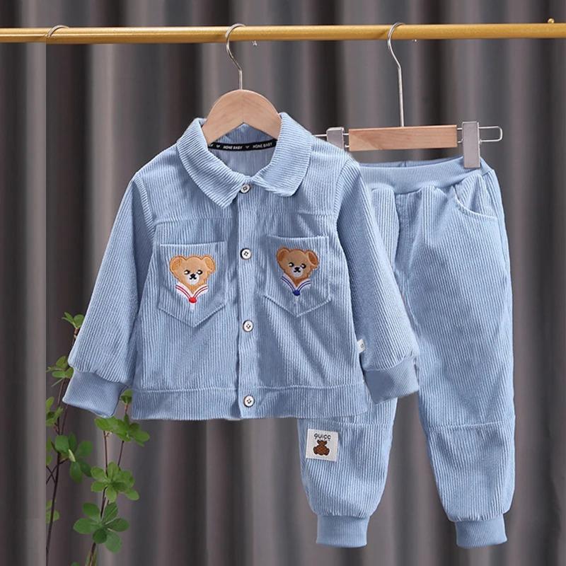 Cute Bear Spring Autumn Long Sleeve Kids Clothes Pants Suits Toddler Children Sportswear Casual Kids Outfits