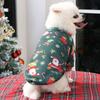 Dog Christmas Outfit Holiday Dog Hoodie Lightweight Puppy Clothes Pet Sweatshirt Doggie Xmas Outfits Cat Apparel Red Green