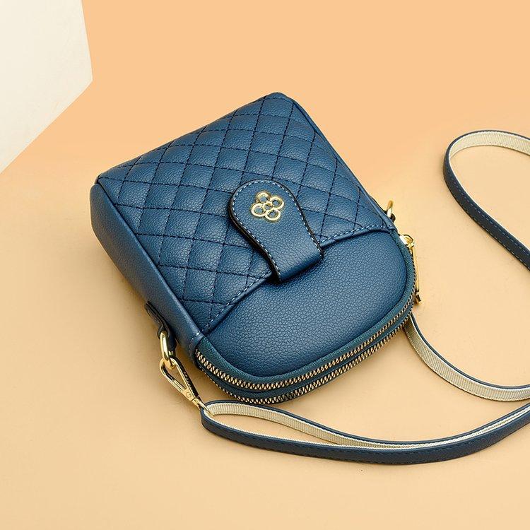 New Simple and Versatile Shoulder Bag  Four Seasons Women's Mini Mobile Phone Bag  Diamond Exquisite and Fashionable Crossbody Bag