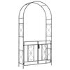 Decorative Garden Arch, with Gate - Black