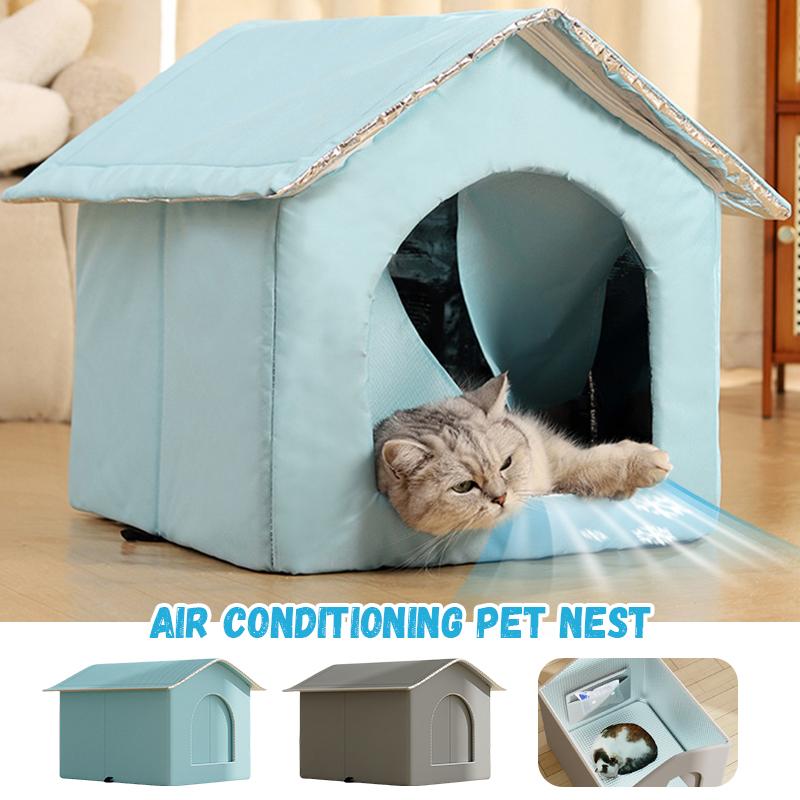 Summer Small Cat Dog Ice House Air Conditioning BED Summer Cooling Tool Nest Cat Dog Four Seasons Pet Weatherproof Ice House