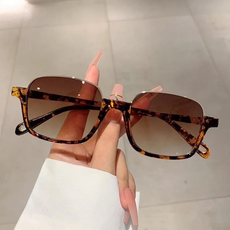 New Half Frame Square Sunglasses Women For gentlemen Fashion Vintage Trendy Sun Glasses Punk Luxury Designer Sexy Ladies Shades