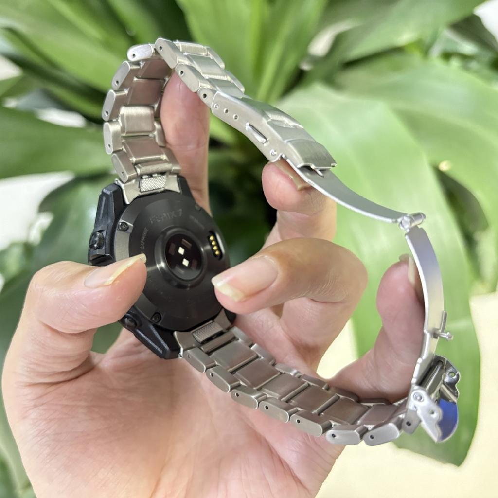 Titanarmband für Garmin MARQ Serie Uhrenarmband Aviator 22mm Armband für Quatix 8 / Fenix 7 Schnellverschluss-Adapter Armband