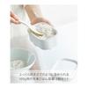 Yamazaki Jitsugyo 10631 Easy To Warm Standing Frozen Rice Container S Set of 2 White W12 X D8 X H4.4cm (per Piece) Tower with Colander Microwave
