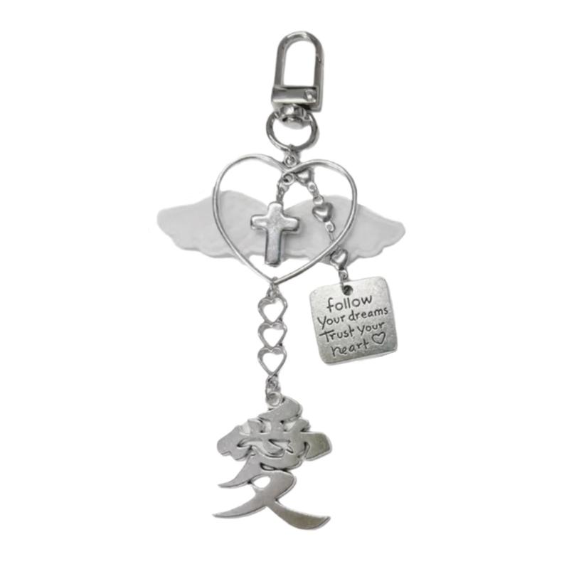 Versatile Crosses and Bowknot Keychain Portable Accessory Convenient for Key or As A Bag Charm for Added Styles