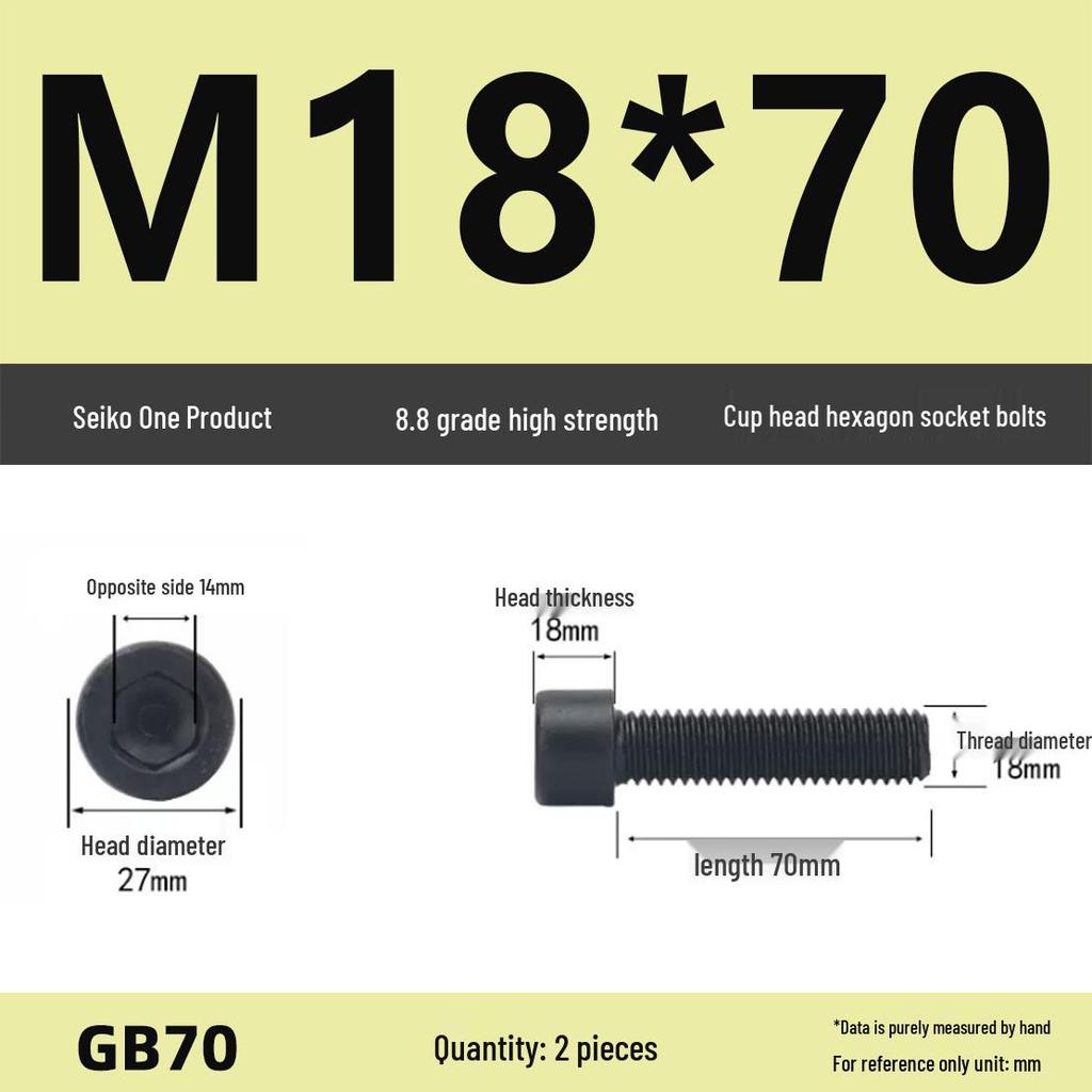 8.8 High-Strength Socket Head Cap Screw Bolt (M4-M16)