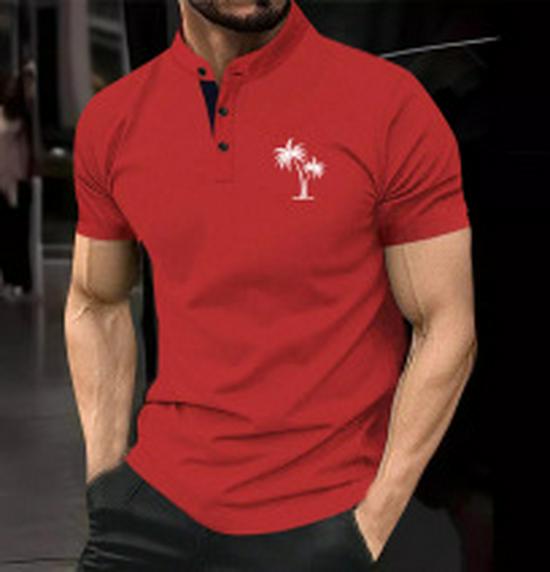 Herr sommar 2024 sportpolotröja med ficka med dragkedja
