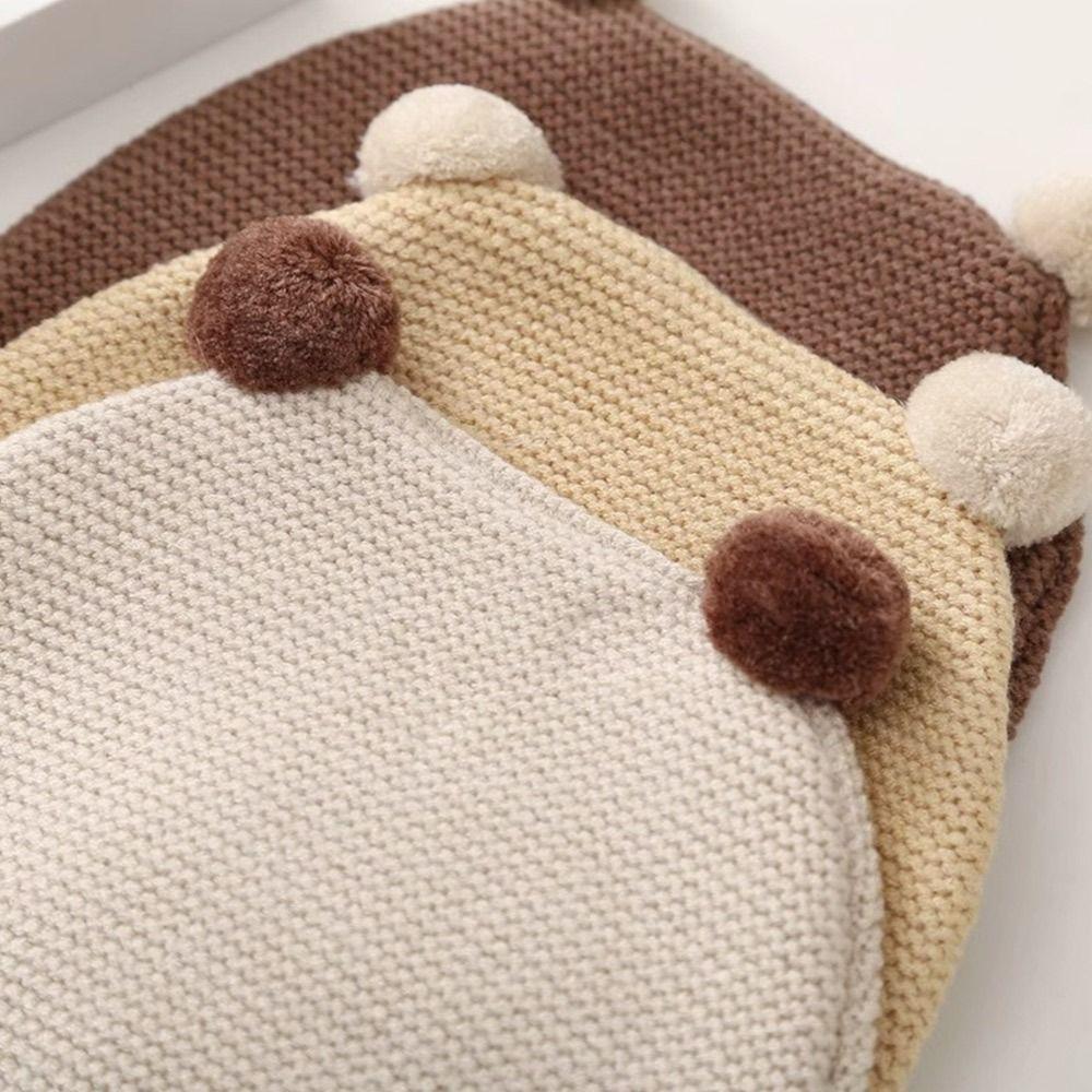 3-24 Měsíců Měkká Pletená Čepice Vlněná Bambule Dětské Čepice Módní Baret Čepice Chlapci Dívky