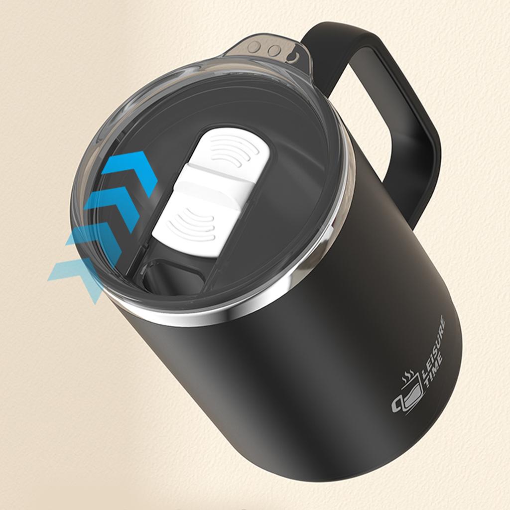 500ml 304 Stainless Steel Milk Coffee Cup Mug Double-Layer Insulated Drinking Cup With Handle Reusable Sealed Water Cup
