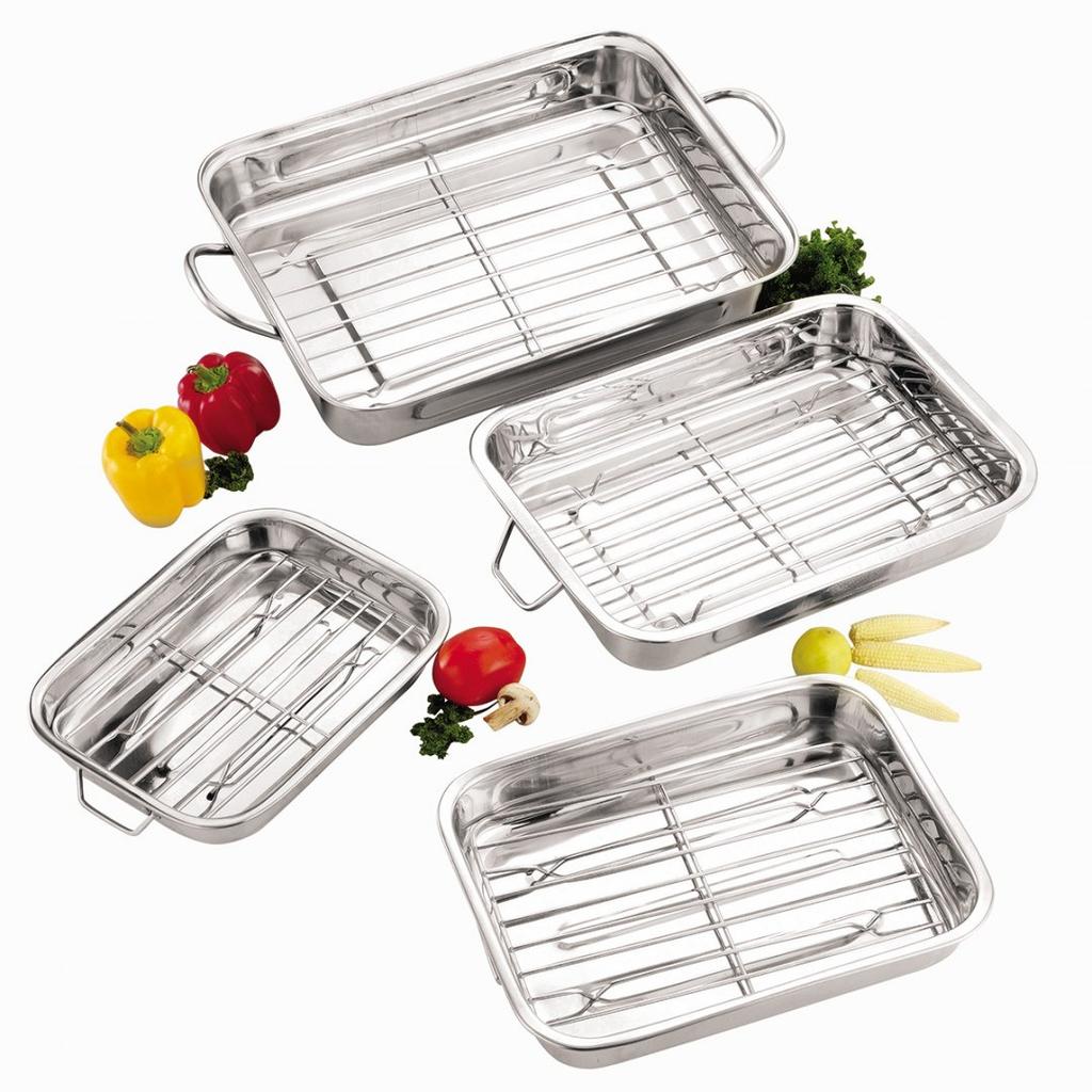 STEEL BAKING PAN WITH GRID 35cm KH-1377