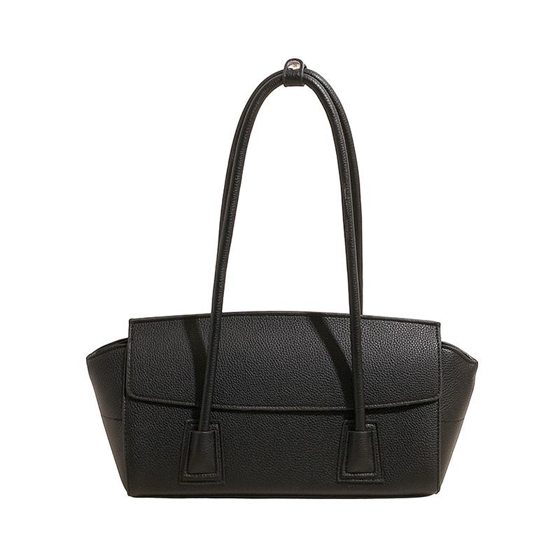Niche underarm bag, new solid color simple single shoulder bag, casual commuter bag for women