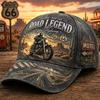 American retro, highway locomotives full of baseball caps, washed and old torn denim truck caps
