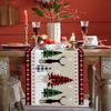 Santa Claus Christmas Table Flag Snowflake Xmas Tablecloth Christmas Table Runner  Living Room