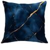 Home Decor Dark Blue & Gold Marbled Pattern Pillow Covers Pattern Cushion Cover Suitable For Sofa Bedroom Car Pillow Cover