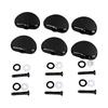 6Pcs Electric Guitar Tuning Peg Key Button Folk Guitar Tuning Peg Handle for Replacement Black