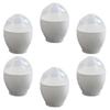 6pcs Microwave Steamed Egg Cup Mini Egg Cooker Portable Egg Poacher For Home Kitchen (white)