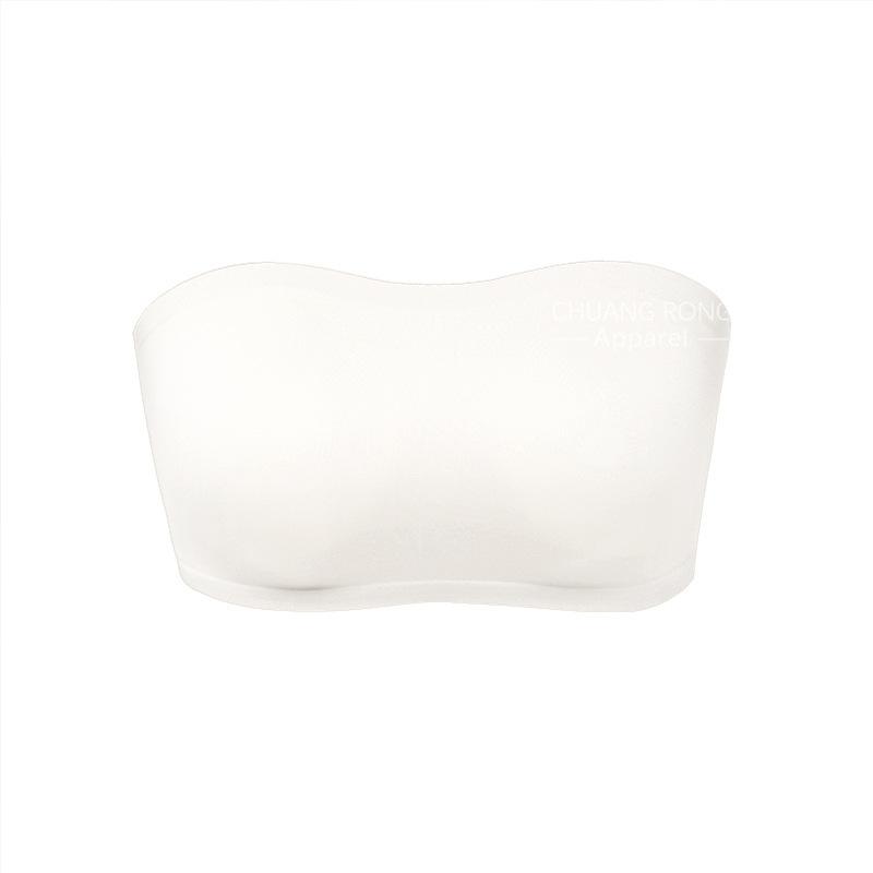 

Women s tube top non-slip ultra-thin coaster-free chest-wrapped beautiful back, a variety of wearing methods, seamless one-piece light and breathable S белый