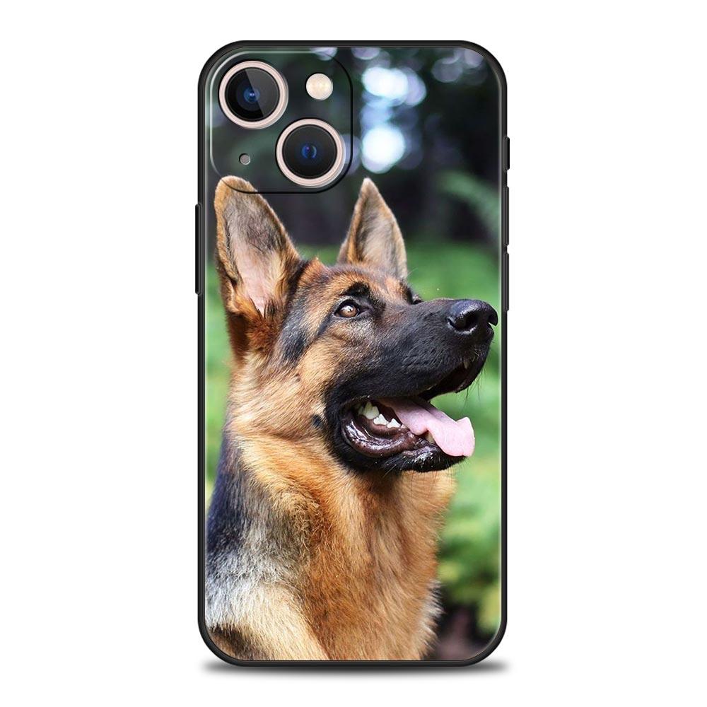 Phone Case For iPhone 17 16e 15 14 13 12 11 Pro Max SE 7 8 Plus Shell iPhone 16 Soft TPU Cover Beauty German Shepherd Dog