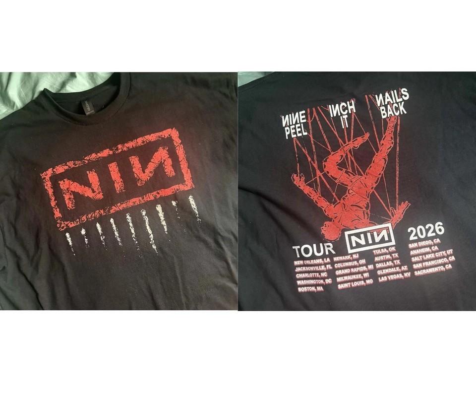 New NIN Nine Inch Nails 2026 Peel It Back Tour T-Shirt1 XXL