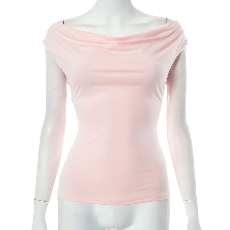 New European and American women's clothing summer new solid color swing neck sleeveless halter strap sexy vest top T-shirt