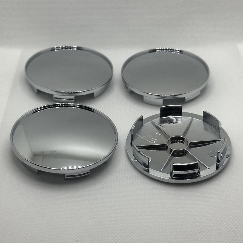 4Pcs/Set 68mm Car Wheel Center Hub Caps Cover Kit Car Accessories Durable Black Silver Plastic Car Styling Parts Car Accessories