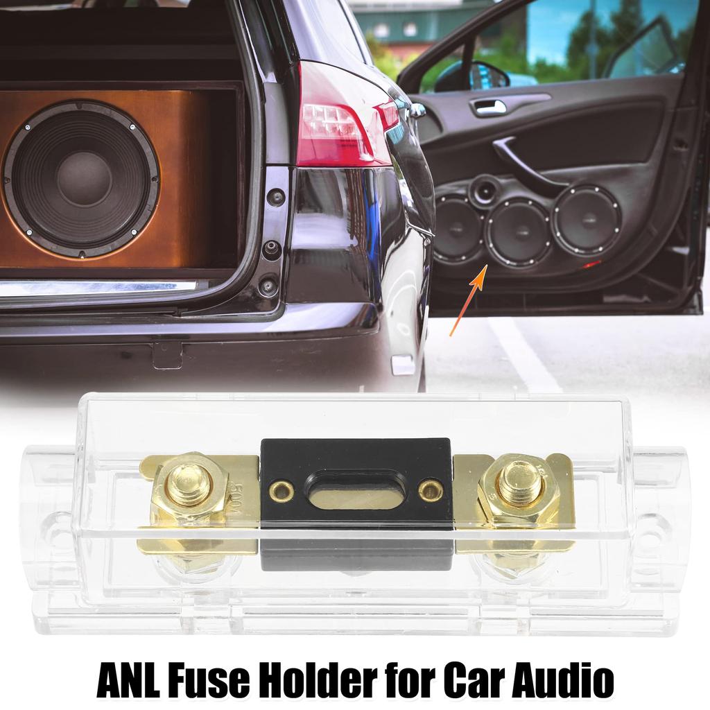 uxcell ANL Fuse Holder Car Audio 0 4 8 Gauge Inline Transparent Fuse Block