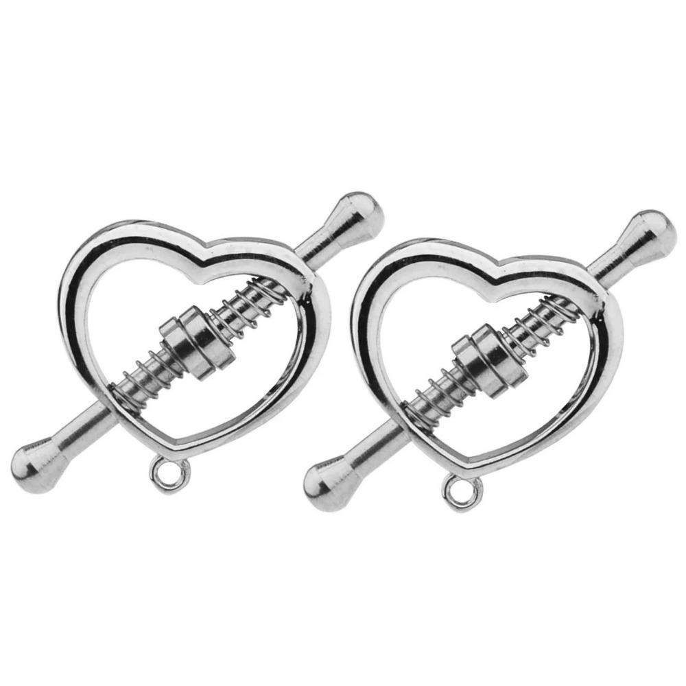 Stainless Steel Adjustable Nipple Clips Erotic Goods Nipple Stimulation Breast Bondage Restraint Fetish Sex Toy for Woman