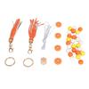 Keychain Lemon Silicone Bead Keyring Key Chain 15mm Silicone Bead Tassel Set for Decoration