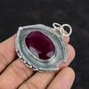 Faceted Kashmir Ruby Pendant Handmade Real Gemstone Pendant 925 Sterling Silver Pendant Designer Pendant Kashmir Ruby Jewelry Gifts For Mom