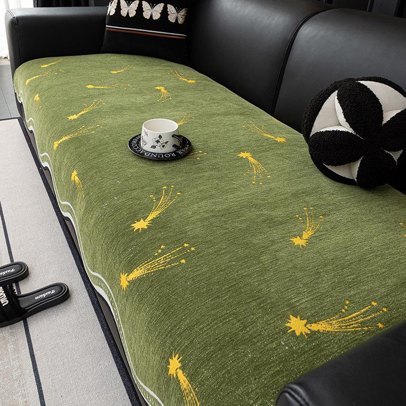 Special-Shaped Solid Color Sofa Cover Pad Light Luxury High Sense  New One-Piece Combination Sofa Cover Cover Cloth