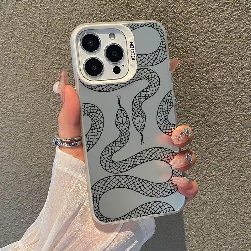 The Year of the Snake is limited to Apple 11 mobile phone case, the new iPhone16promax Diablo 15 Black King Snake 14.