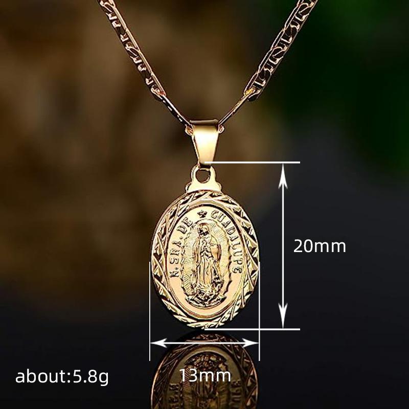 Men'S Items, Personalized Trend Day Chain, Oval Listing Pendant, Character Necklace.