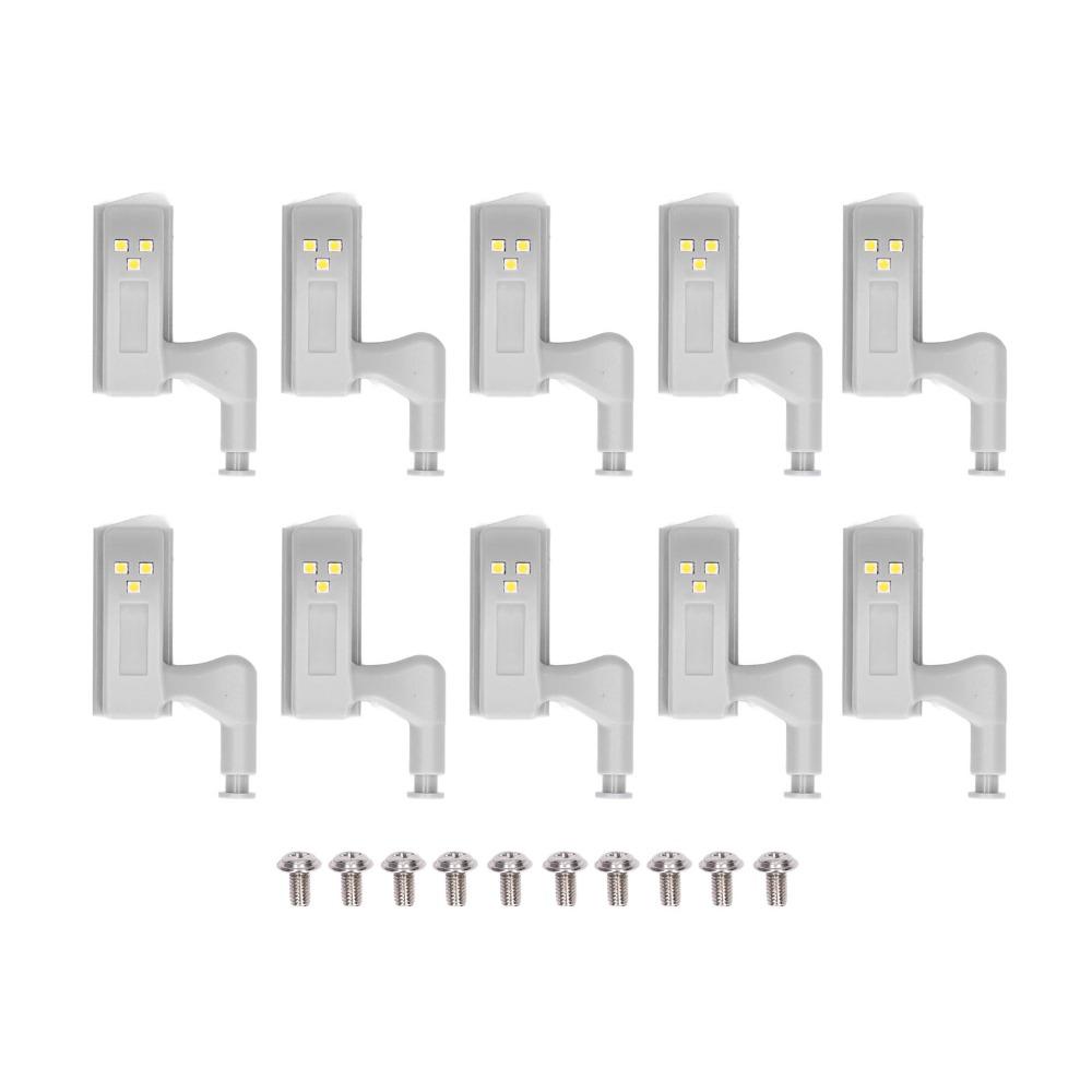 10 Pack Battery Operated Cabinet Hinge Light Warm White Closet Wardrobe Light  Kitchen