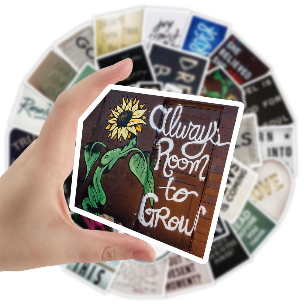 50-Piece Classic Vintage Letters Stickers - Decorative Decals for Notebooks, Journals, Phone Cases & Laptops