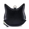 Yocipa Genuine Leather Cat Coin Purse, Women's Mini Wallet, Neck Pouch, Leather Coin Case, Multifunctional, Compact Neck Wallet with Strap, Cute