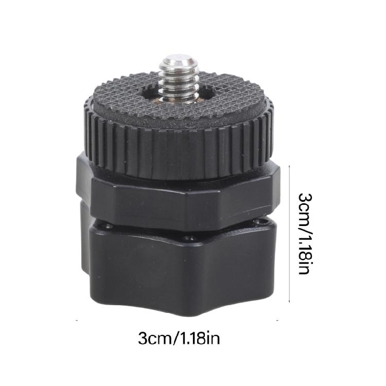 Camera Ball Socket Adapter 17mm To 1/4 Male Screw Conversion Head for Vehicle Mounts and Lightweight Gear