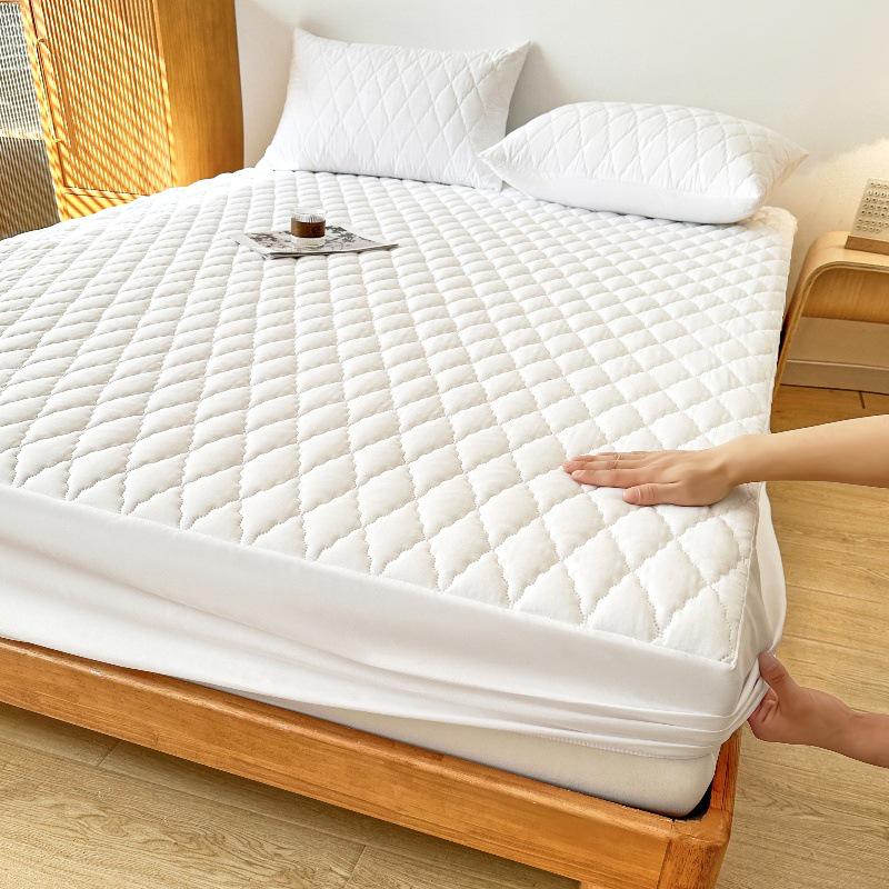 Waterproof Solid Color Fitted Mattress Protector Cover