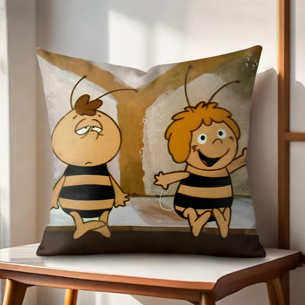 Mayas Adventures Cushion Cover Natural Linen Organic Fabric DoubleSided Printing Couch Pillow Covers Home Decor