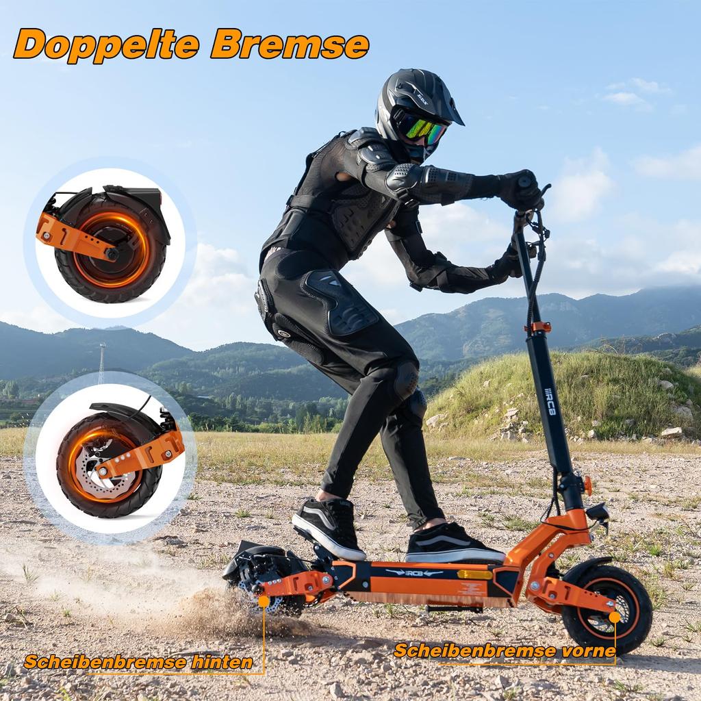 RCB D7 ABE Electric Scooter 10inch 48V20.8Ah with NFC lock and Turn Signal