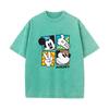 XH+40 MINISO 2026 Summer Vintage Wash Printed Pure Cotton Shoulder Style Men's and Women's Round Neck Short Sleeved Couple T-shirt