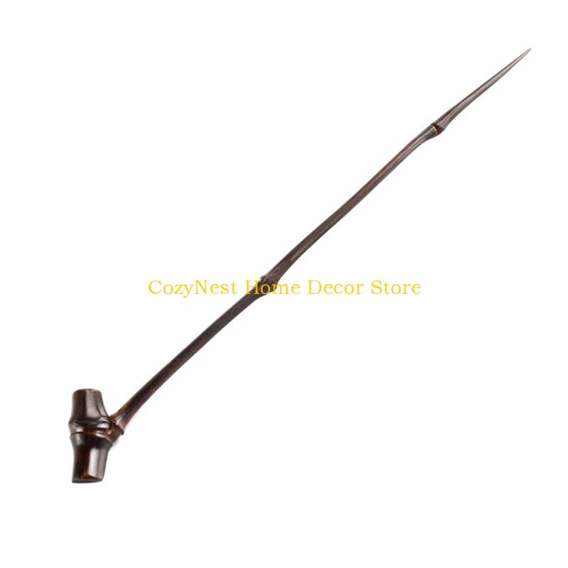 92MF Smooth Bamboos Teas Scoops Spoon Needle Handcrafted Kitchen Accessory For Precise Teas Measurement Coffee Grounds Transfer