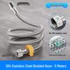 MOUFU 304 Stainless Steel Braided Water Heater Supply Hose